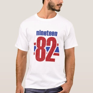 T-shirt 40 Ans Né En 1982 Vintage Ninen 82 40E Bir