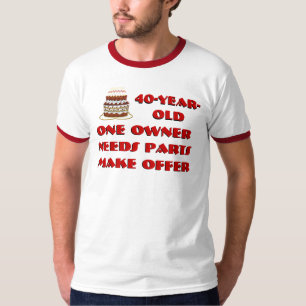 T-shirt 40 ans. Un propriétaire. Besoin de pièces. Offre