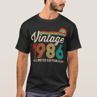 T-shirt 40 Ans Vintage 1986 Édition Limitée 40ème