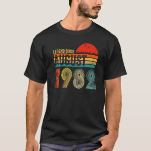 T-shirt 40 ans Vintage depuis août 1982 40e naissance
