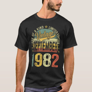 T-shirt 40 ans Vintage septembre 1982 40e Anniversaire