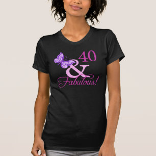 T-shirt 40 Et Cadeaux Fabuleux D'Anniversaire (Plum)
