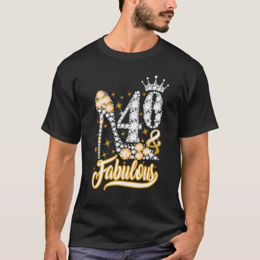 T-shirt 40 & Fabuleux 40 Ans 40e Anniversaire Diamond S (Devant)