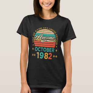 T-shirt 40 Year Old Awesome Since October 1982 40th Birth