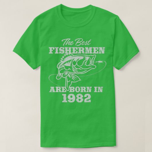 T-shirt 40 Year Old Fisherman_ Fishing 1982 40th Birthday  (Design devant)