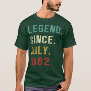 T-shirt 40 Years Old Legend Since July 1982 40th Birthday 
