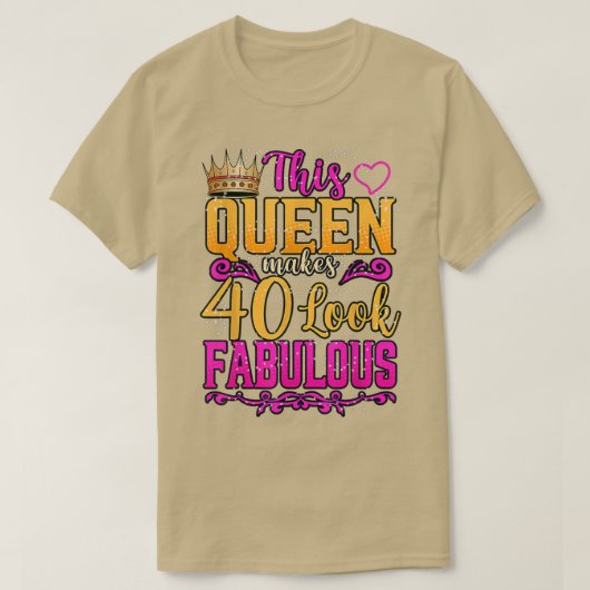 T-shirt 40 Years Old Toxits 40 & Fabulous Since 1982 40th  (Design devant)