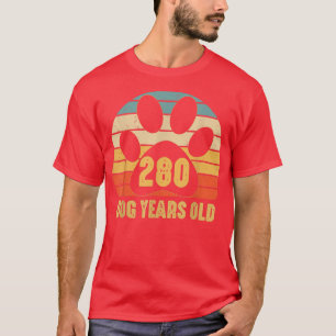 T-shirt 40 Yr Old Funny 280 Dog Year Old Retro Vintage 40t