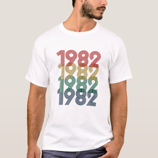 T-shirt 40E Anniversaire, 1982 Né, Hommes (Devant)