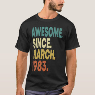T-shirt 40e anniversaire 40 ans stupéfiant depuis le 19 ma