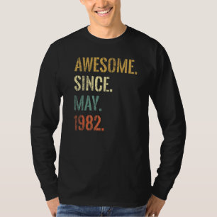 T-shirt 40e anniversaire 40 ans stupéfiant depuis mai 1982