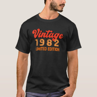 T-shirt 40E Anniversaire 40 Ans Tee - shirt Vintage 1982 L