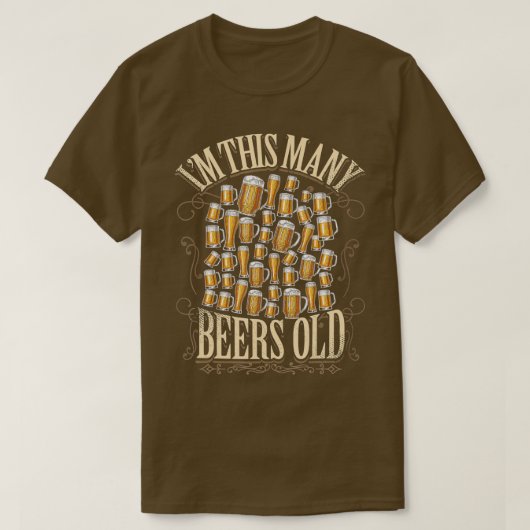 T-shirt 40e Anniversaire Cadeau 40 ans Bière Aîné Im This  (Design devant)