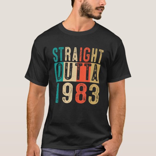 T-shirt 40e anniversaire Cadeau direct Outta 1983 40 ans (Devant)