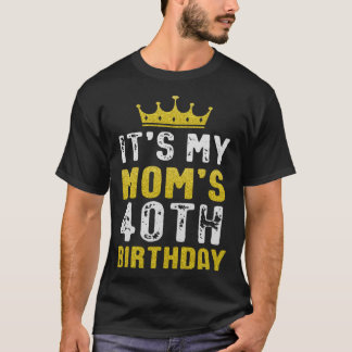 T-shirt 40e Anniversaire de la couronne jaune pour maman d