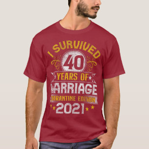 T-shirt 40e anniversaire de Mariage Quarantine Party 40