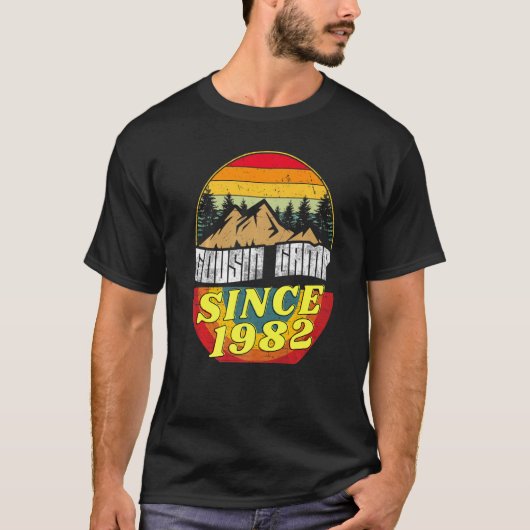 T-shirt 40e Anniversaire Dit Cousin Camp Sinc 1982 Camp Q (Devant)