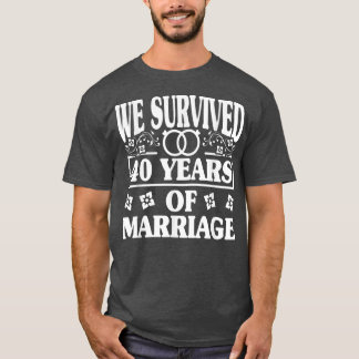 T-shirt 40e anniversaire du mariage des femmes mariées Mar