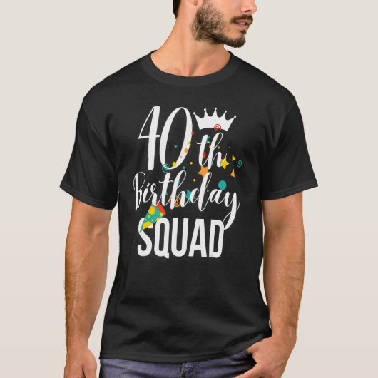 T-shirt 40e Anniversaire Escouade Famille correspondant 40 (Devant)