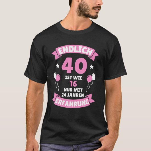 T-shirt 40E Anniversaire Femmes Enfin 40 Ans (Devant)
