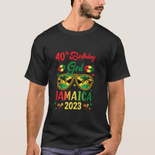 T-shirt 40E Anniversaire Fille Jamaïque tenue de fête corr