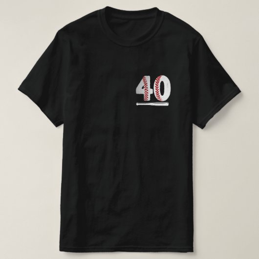 T-shirt 40e anniversaire Gift Baseball (Design devant)