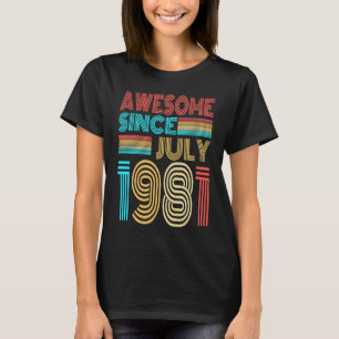 T-shirt 40e anniversaire Grand depuis juillet 1981 40 ans