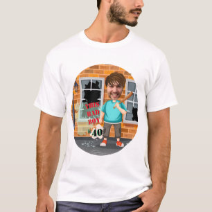 T-shirt 40e Anniversaire Homme Mauvais Garçon Drôle Visage