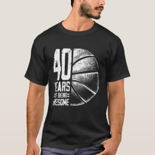 T-shirt 40e anniversaire hommes joueur de basketball baske