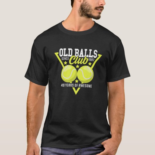 T-shirt 40E Anniversaire I Old Balls Club Depuis 1982 I Te (Devant)