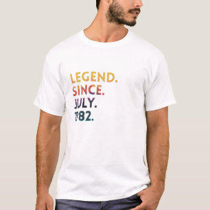 T-shirt 40E Anniversaire Légende Cadeau Depuis Juillet 198