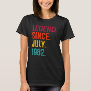 T-shirt 40e anniversaire Légende depuis 1982 40 ans Hommes