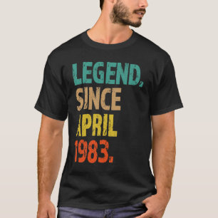 T-shirt 40e anniversaire Légende depuis avril 1983 40 ans