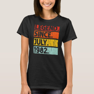 T-shirt 40e anniversaire Légende depuis juillet 1982 40 an