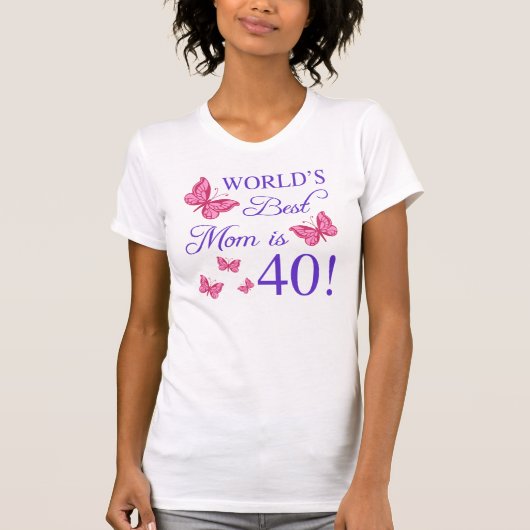 T-shirt 40e anniversaire pour maman (Devant)