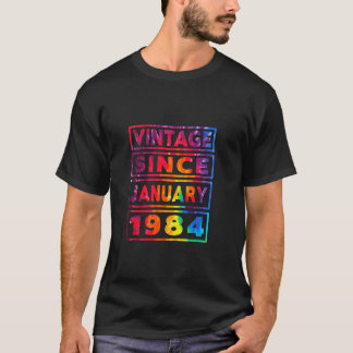 T-shirt 40e anniversaire Tie Dye Décoration Vintage depuis