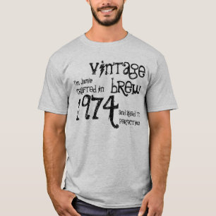 T-shirt 40e cadeau d'anniversaire 1974 Vintage bré gris n