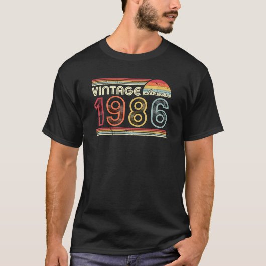 T-shirt 40e Rétro 40 ans 40 ans 1986 Cadeau Anniversaire (Devant)