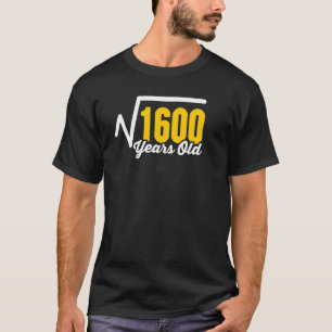 T-shirt 40ème Anniversaire Racine Carré De 1600 Mat 40 Ans