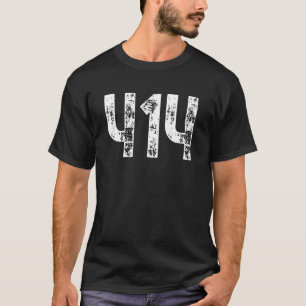 T-shirt 414 Indicatif régional Milwaukee WI Téléphone mobi