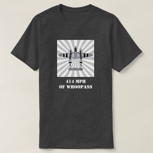 T-shirt 414 MPH de Whoopass - P-38 Lightning (Design devant)