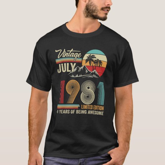 T-shirt 41 Ans Juillet 1981 41ème Jour B (Devant)