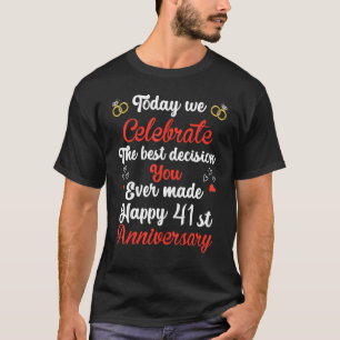 T-shirt 41 Ans Mariage Couples 41E Année De