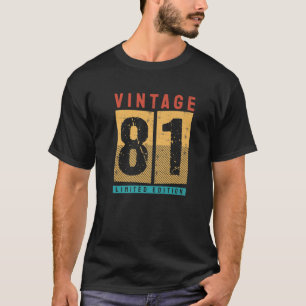 T-shirt 41 Ans Vintage 1981 41Décoration D'Anniversaire