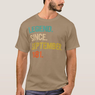 T-shirt 41 Years Old Gifts 41st Birthday Legend Since Sept