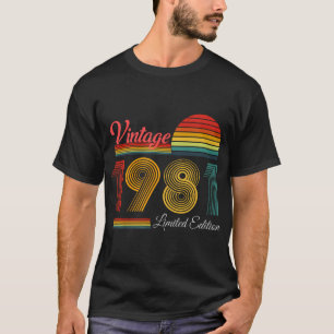 T-shirt 41E Anniversaire 41 Ans - 1981 Vintage Limited Edi