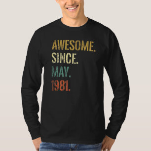 T-shirt 41e anniversaire 41 ans stupéfiant depuis mai 1981