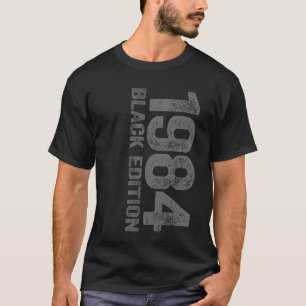 T-shirt 41e anniversaire 41 ans Vintage 1984 Noir Edit