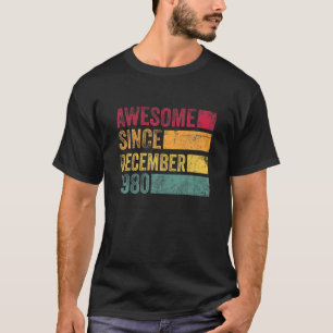 T-shirt 41E Anniversaire 41 Ans Vintage Décembre 1980 M