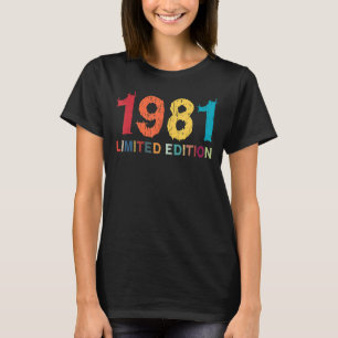T-shirt 41e anniversaire Dames Mens 41 ans 1981 1